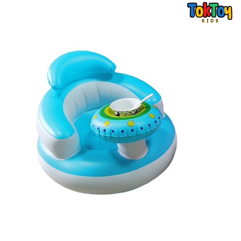 Poltrona Inflável Infantil Multifuncional - Cadeira de Alimentação, Banho e Sofá para Bebês e Crianças