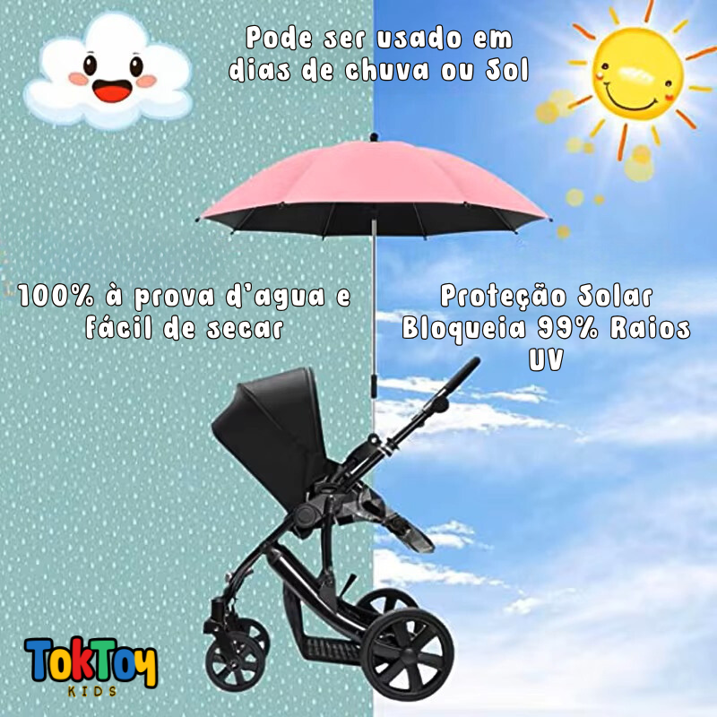 Guarda-Sol Refletivo Anti-UV para Carrinho de Bebê - Protetor BabySol