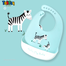 Babador Infantil de Silicone Impermeável e Prático para Limpeza