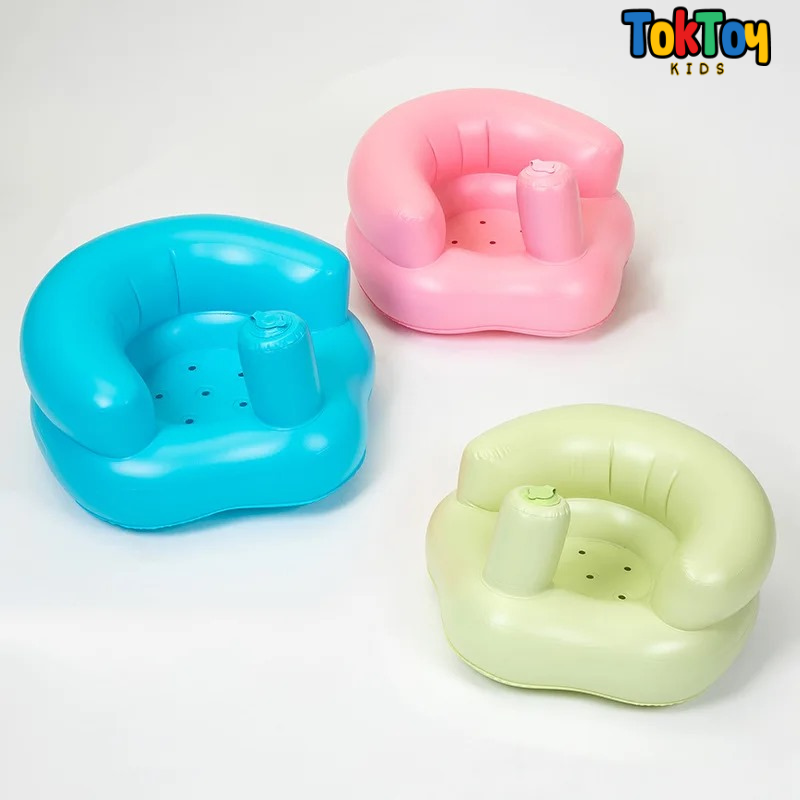 Poltrona Inflável Infantil Multifuncional - Cadeira de Alimentação, Banho e Sofá para Bebês e Crianças