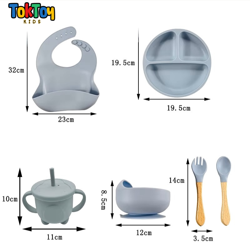 Conjunto de Silicone Infantil 6/8 peças