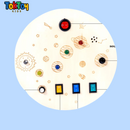 Painel de Atividades Montessori LED LumiPlay com Interruptores - Aprendizado Interativo para Crianças