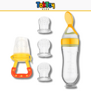 BabyMeal – Kit de Alimentação com Colher e Squeeze de Silicone para Bebês