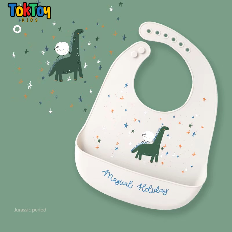 Babador Infantil de Silicone Impermeável e Prático para Limpeza