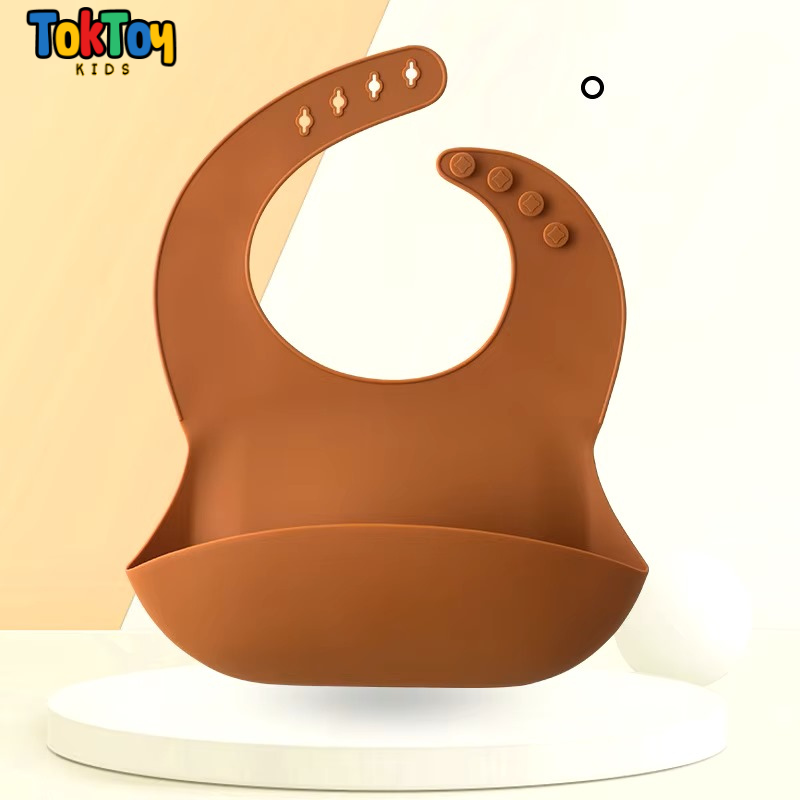Babador Infantil de Silicone Impermeável e Prático para Limpeza