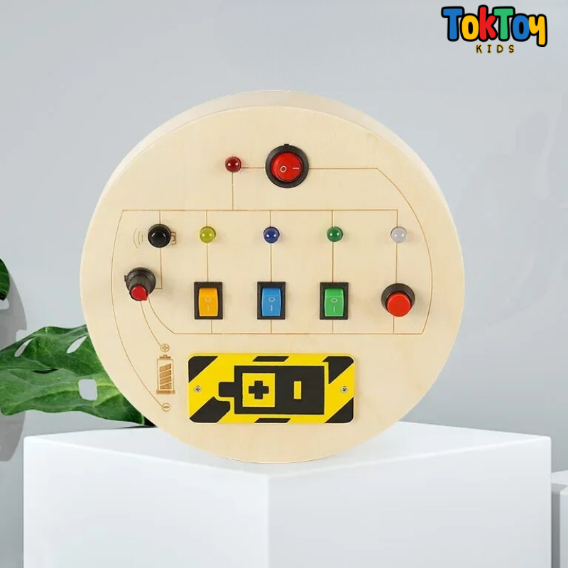 Painel de Atividades Montessori LED LumiPlay com Interruptores - Aprendizado Interativo para Crianças