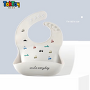 Babador Infantil de Silicone Impermeável e Prático para Limpeza