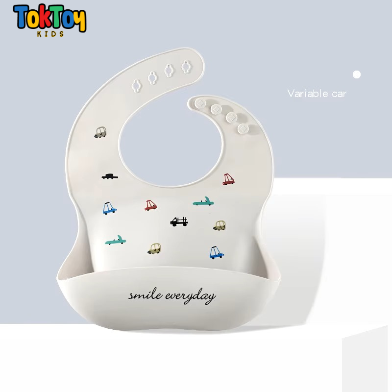 Babador Infantil de Silicone Impermeável e Prático para Limpeza