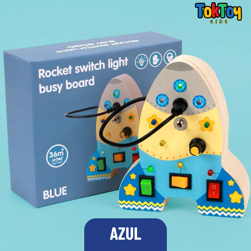 Painel de Atividades Montessori LED LumiPlay com Interruptores - Aprendizado Interativo para Crianças