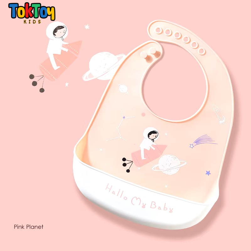 Babador Infantil de Silicone Impermeável e Prático para Limpeza