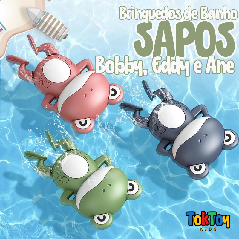 Brinquedos de Banho Sapos Bobby, Eddy e Ane