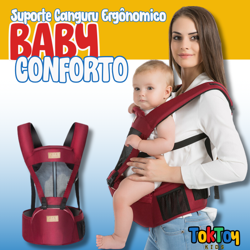 Suporte Canguru Ergonômico para Bebês - BabyConforto 4 Estações
