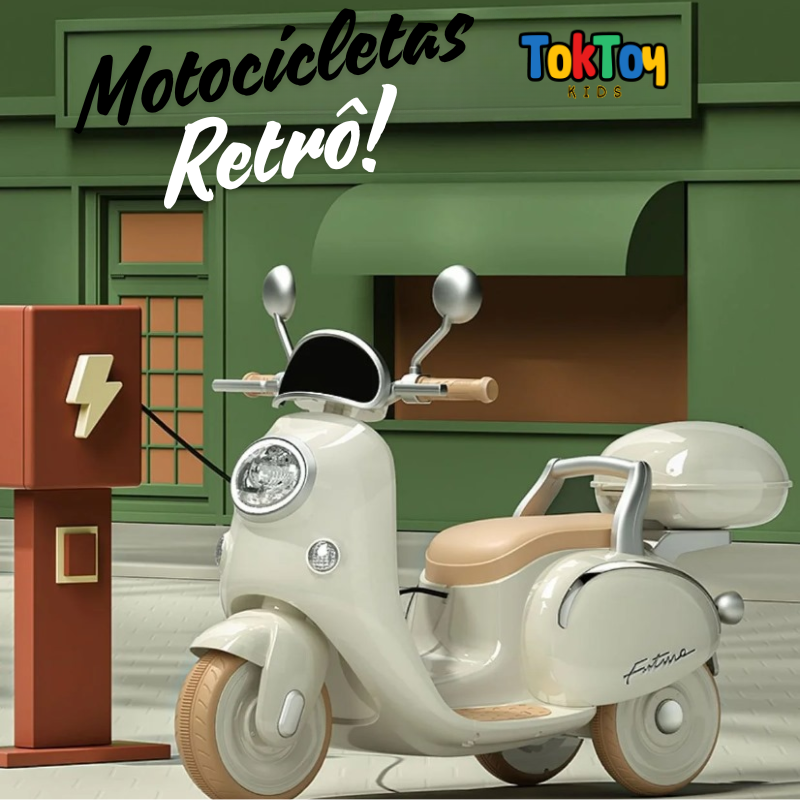 Motocicleta Elétrica Clássica Retrô