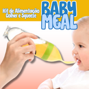 BabyMeal – Kit de Alimentação com Colher e Squeeze de Silicone para Bebês