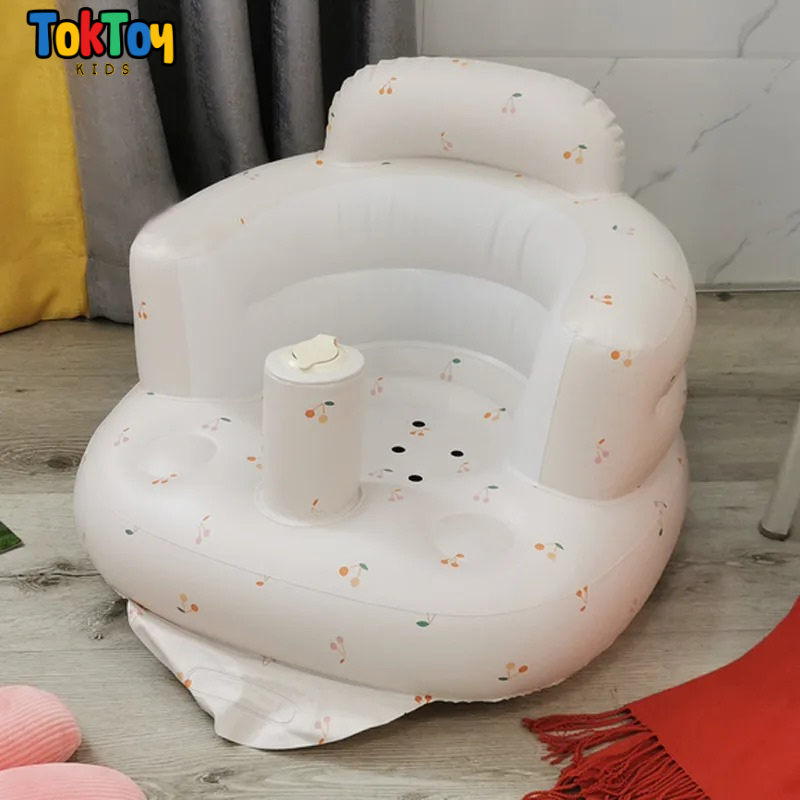 Poltrona Inflável Infantil Multifuncional - Cadeira de Alimentação, Banho e Sofá para Bebês e Crianças