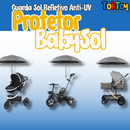 Guarda-Sol Refletivo Anti-UV para Carrinho de Bebê - Protetor BabySol