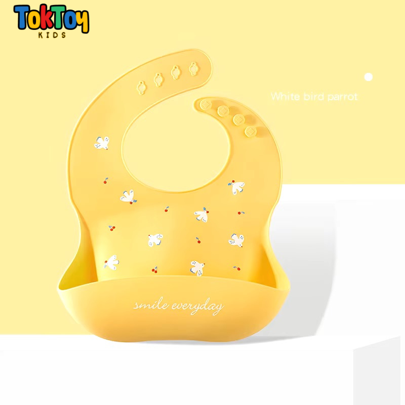 Babador Infantil de Silicone Impermeável e Prático para Limpeza