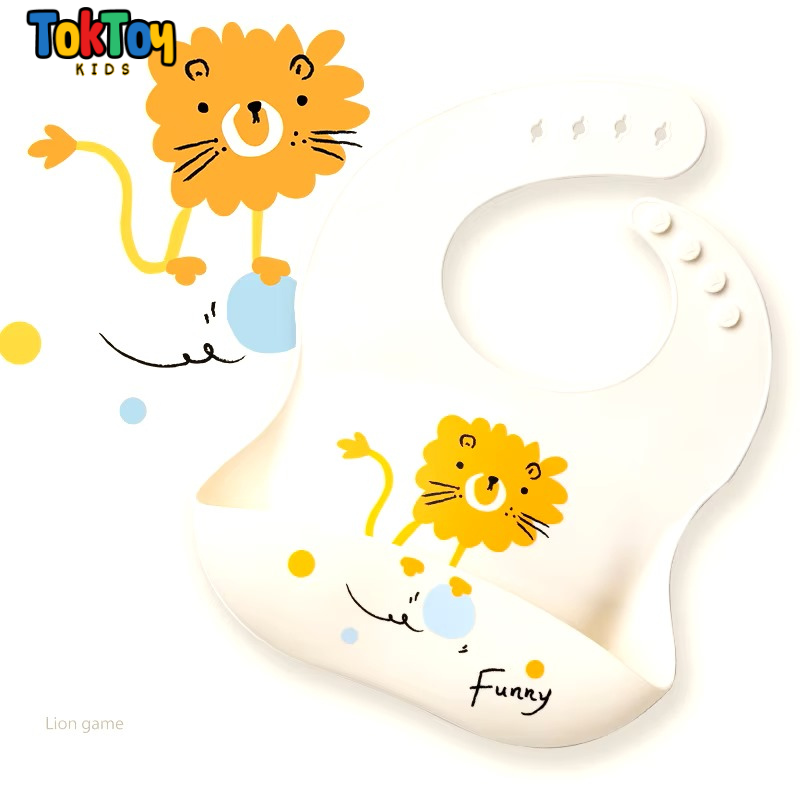Babador Infantil de Silicone Impermeável e Prático para Limpeza