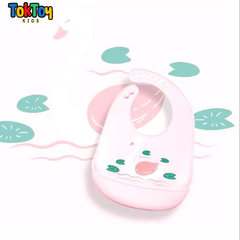 Babador Infantil de Silicone Impermeável e Prático para Limpeza