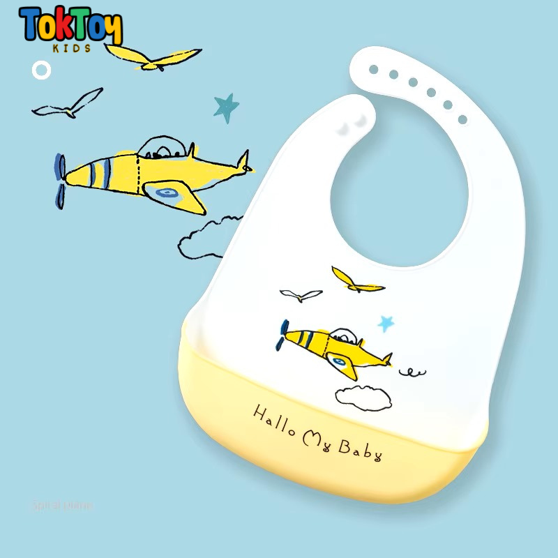 Babador Infantil de Silicone Impermeável e Prático para Limpeza