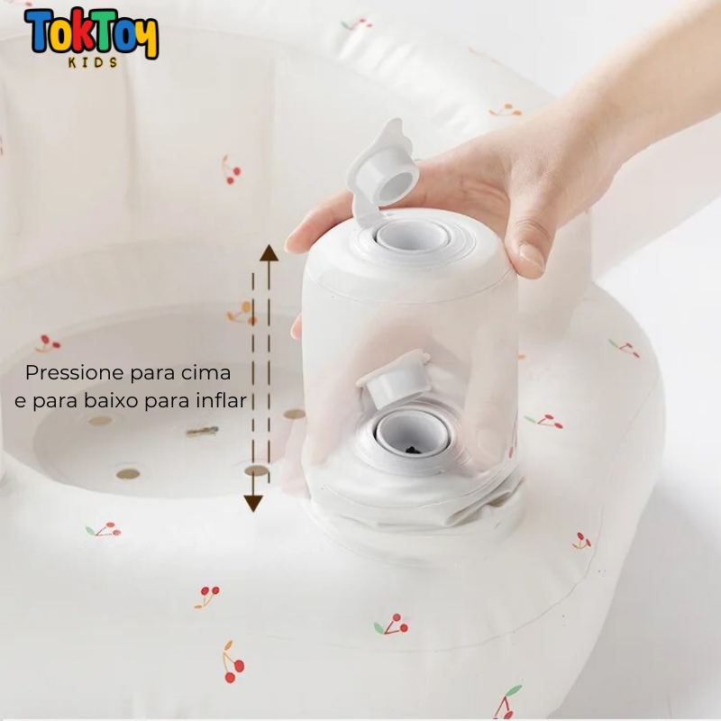 Poltrona Inflável Infantil Multifuncional - Cadeira de Alimentação, Banho e Sofá para Bebês e Crianças