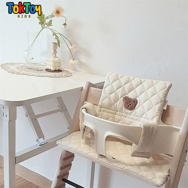 Almofada Divertida para Cadeira de Alimentação - Modelos de Coelho e Urso para o Conforto do Seu Bebê