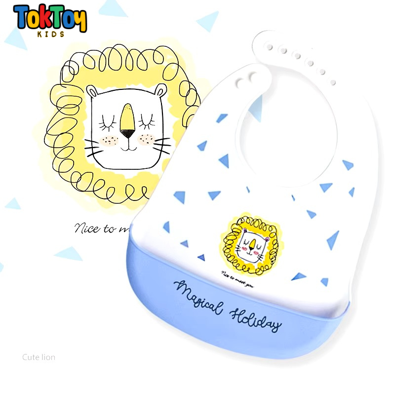 Babador Infantil de Silicone Impermeável e Prático para Limpeza