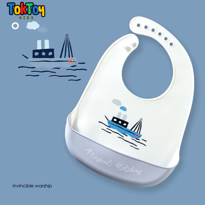 Babador Infantil de Silicone Impermeável e Prático para Limpeza