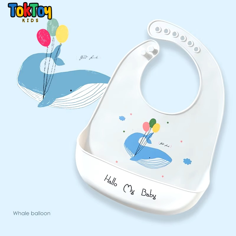 Babador Infantil de Silicone Impermeável e Prático para Limpeza