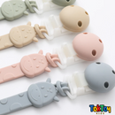 Prendedor Girafinha e Dino - Silicone