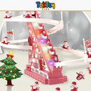 Escada Mágica do Papai Noel: Luzes, Música e Alegria para um Natal Inesquecível