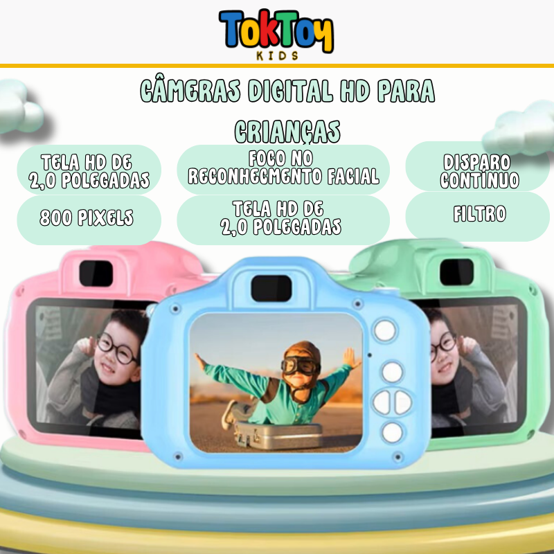 Câmera Infantil MiniCam HD - Brinquedo Educativo e Criativo para Crianças