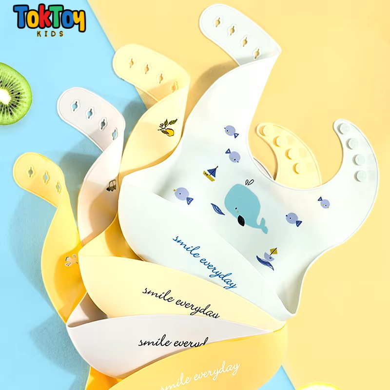 Babador Infantil de Silicone Impermeável e Prático para Limpeza