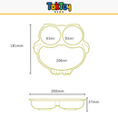 Prato Coruja Kit HootMeal com Talheres de Silicone e Ventosa Antiderrapante