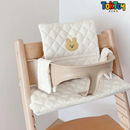 Almofada Divertida para Cadeira de Alimentação - Modelos de Coelho e Urso para o Conforto do Seu Bebê