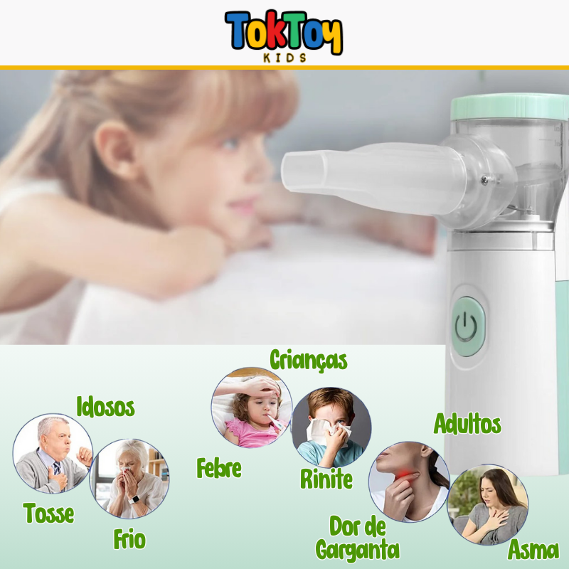 Nebulizador Portátil Silencioso - Respire Bem