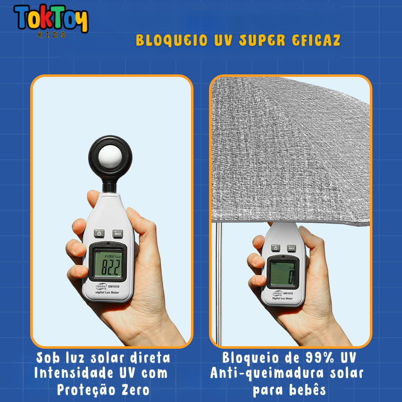 Guarda-Sol Refletivo Anti-UV para Carrinho de Bebê - Protetor BabySol