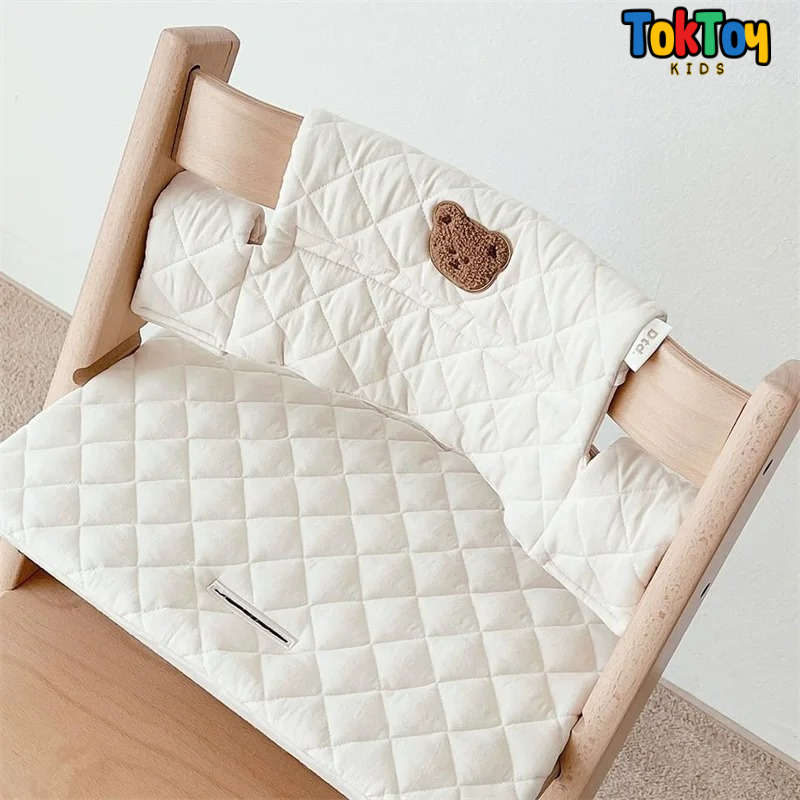 Almofada Divertida para Cadeira de Alimentação - Modelos de Coelho e Urso para o Conforto do Seu Bebê