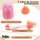Conjunto de Escovas para Garrafas 3 em 1