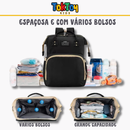 Mochila Multifuncional BabyNest Pro com Berço Dobrável e Porta USB