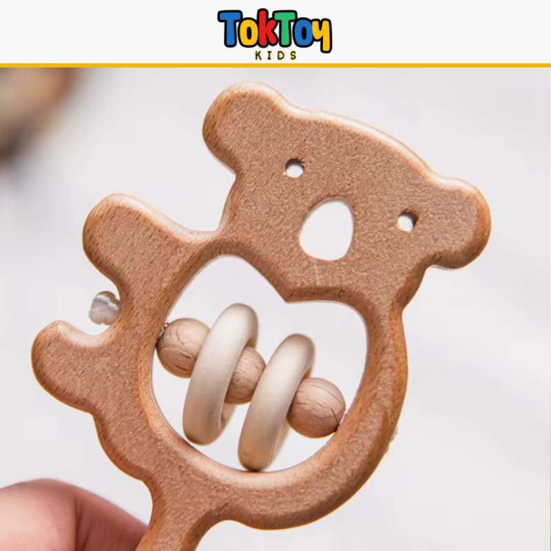 Animal Sounds – Chocalho Sensorial de Madeira 🐰🌿