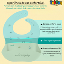 Babador Infantil de Silicone Impermeável e Prático para Limpeza