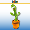 Cacto Amigo Interativo – Brinquedo de Pelúcia Falante, Dançante e Musical com Luzes LED e Recarga USB