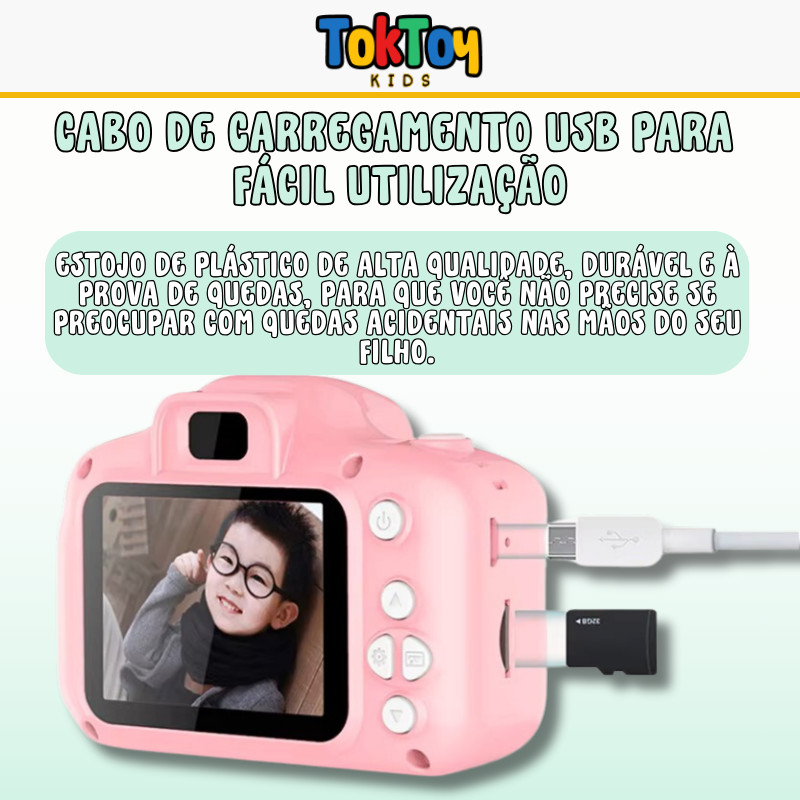 Câmera Infantil MiniCam HD - Brinquedo Educativo e Criativo para Crianças