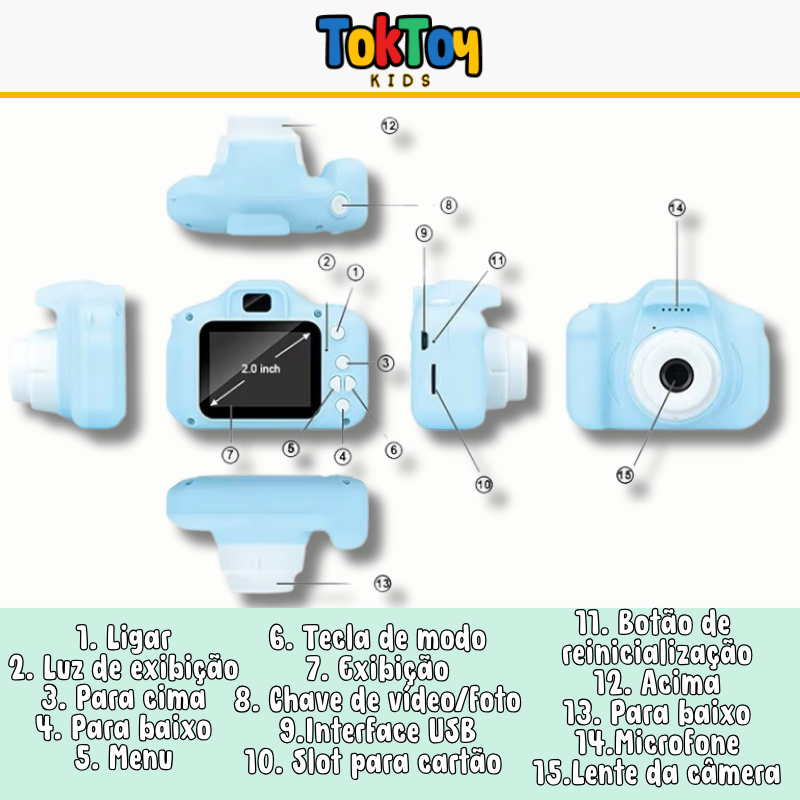 Câmera Infantil MiniCam HD - Brinquedo Educativo e Criativo para Crianças