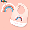 Babador Infantil de Silicone Impermeável e Prático para Limpeza