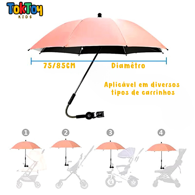 Guarda-Sol Refletivo Anti-UV para Carrinho de Bebê - Protetor BabySol