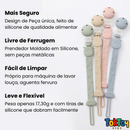 Prendedor Girafinha e Dino - Silicone