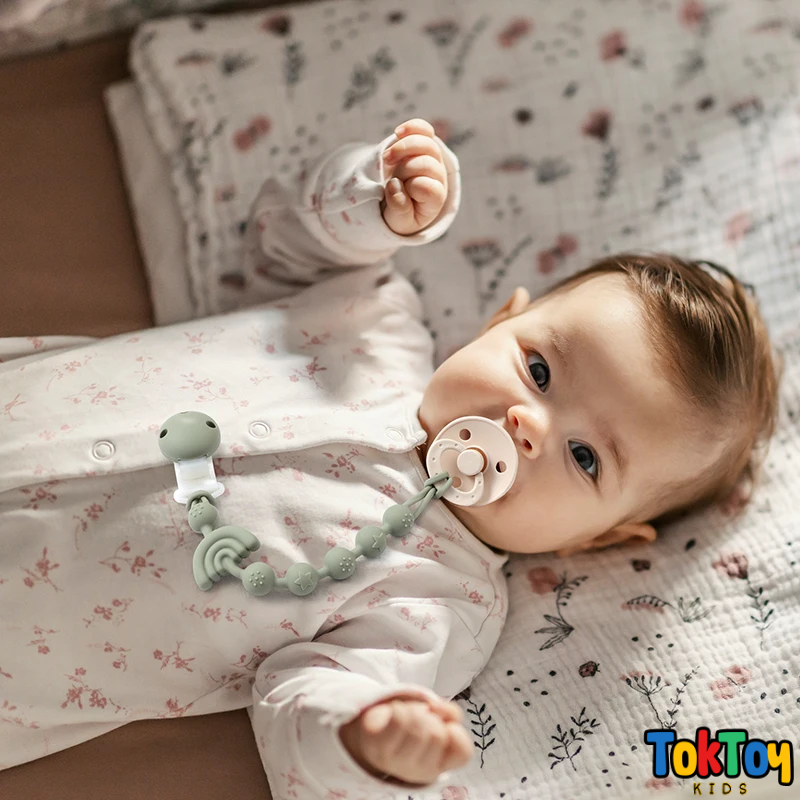 Prendedor de Chupeta Infantil em Silicone