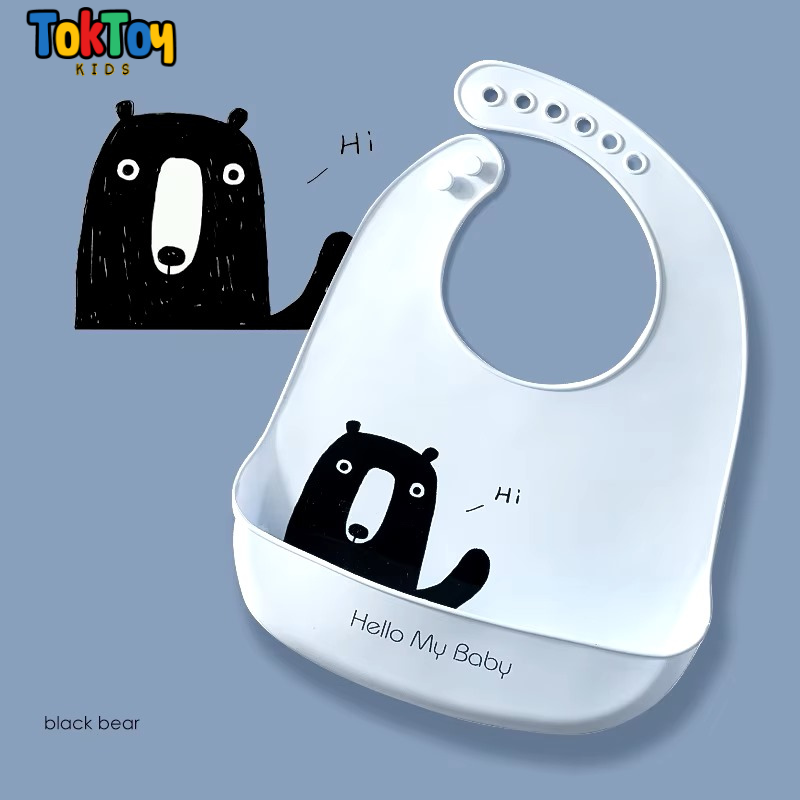 Babador Infantil de Silicone Impermeável e Prático para Limpeza